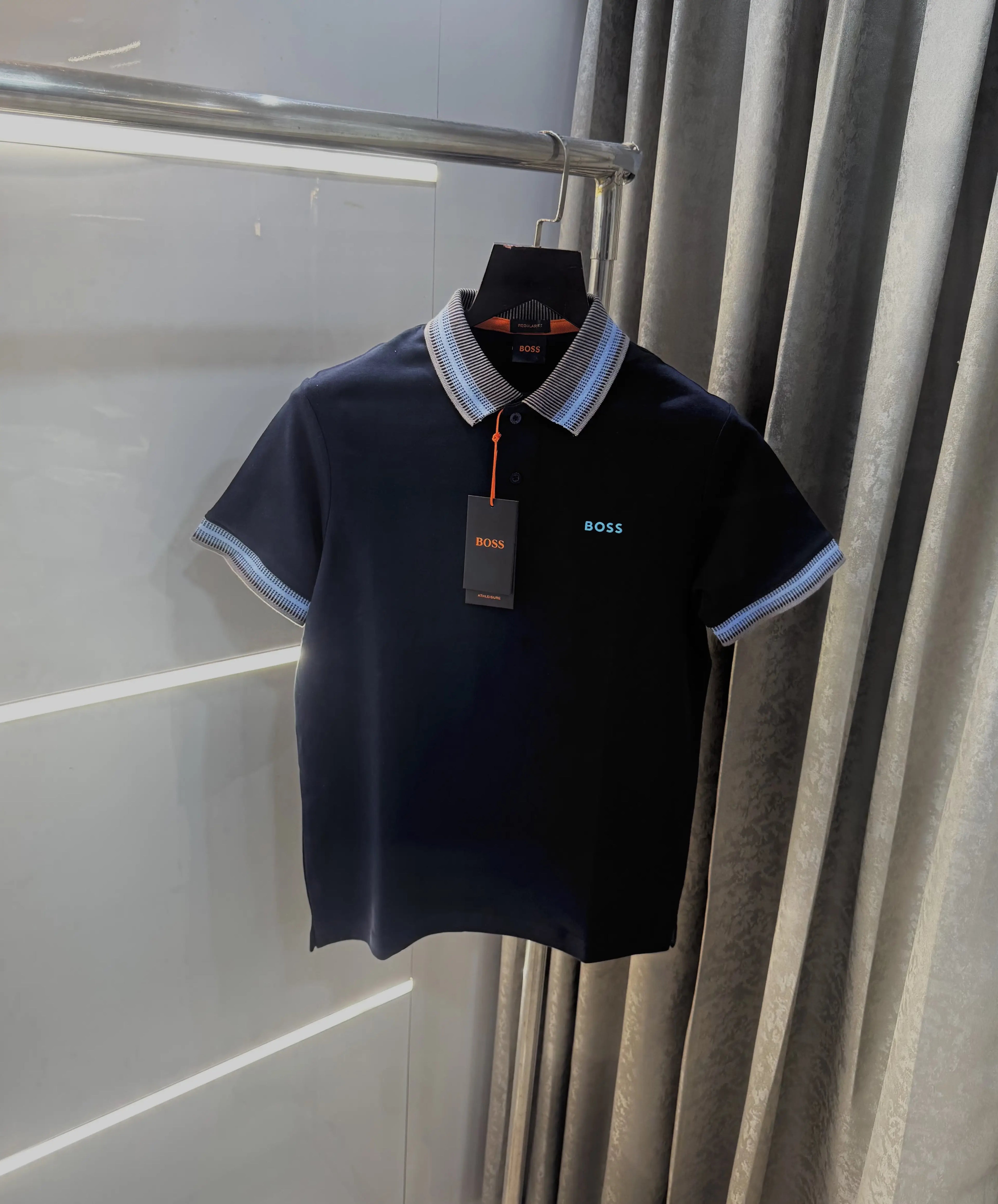 Hugo  BoS5 Navy Blue Premium Polo T-Shirt