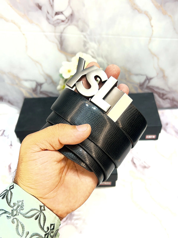 YSL PREMIUM QUALITY IMPORTED REVERSIBLE BELT WITH BOX