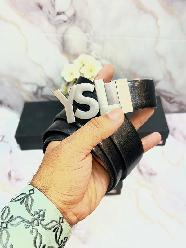 YSL PREMIUM QUALITY IMPORTED REVERSIBLE BELT WITH BOX