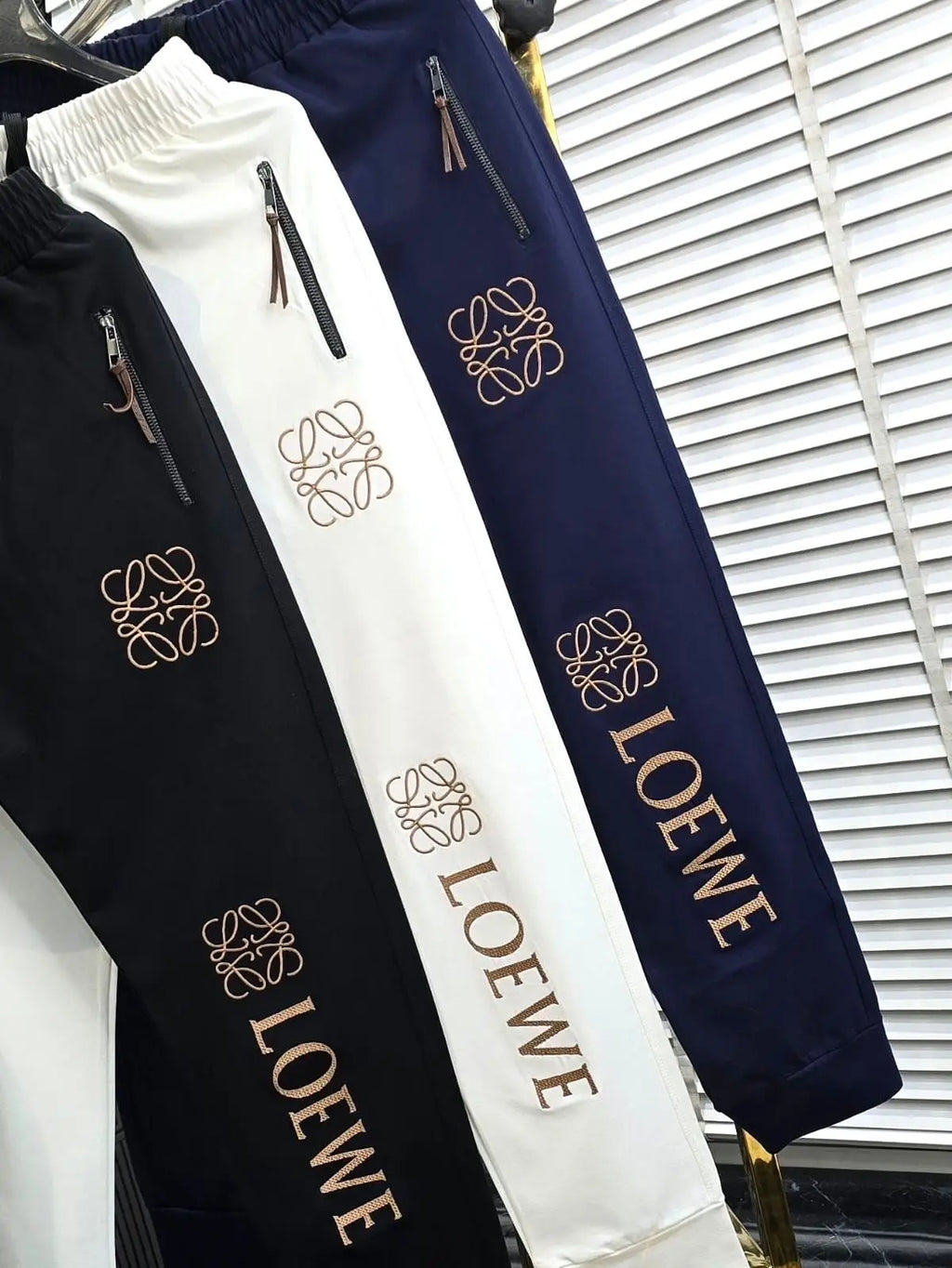 Loewe Navy Blue Embroidery Logo Imported Tracksuit