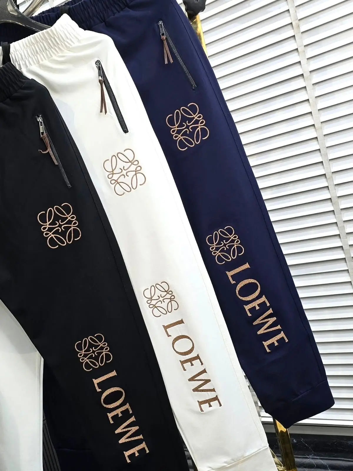 Loewe Navy Blue Embroidery Logo Imported Tracksuit
