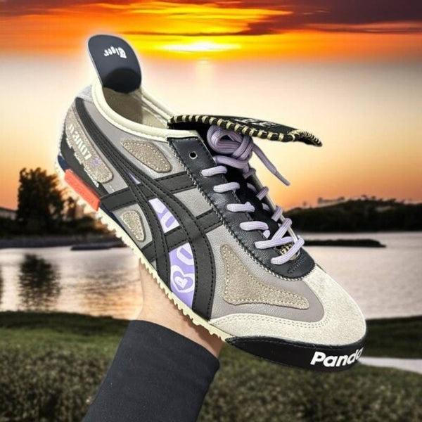 Onitsuka Tiger Sneakers Mexico 66 Panda Prank Brown Purple with Accessories for Men