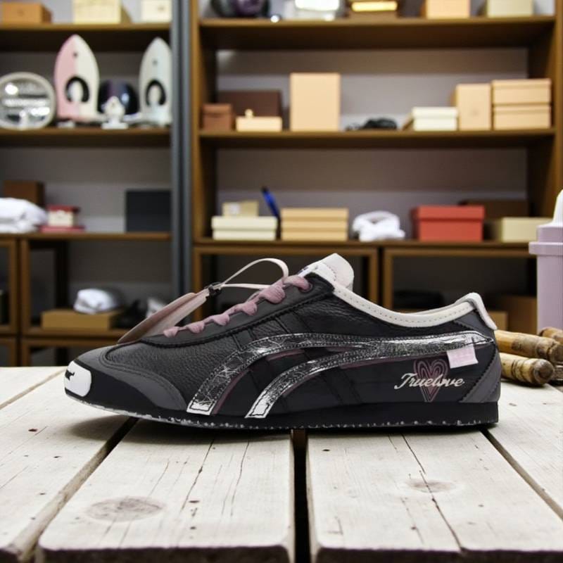 Onitsuka Tiger Sneakers Mexico 66 x Panda Prank Black with OG Box For Mens