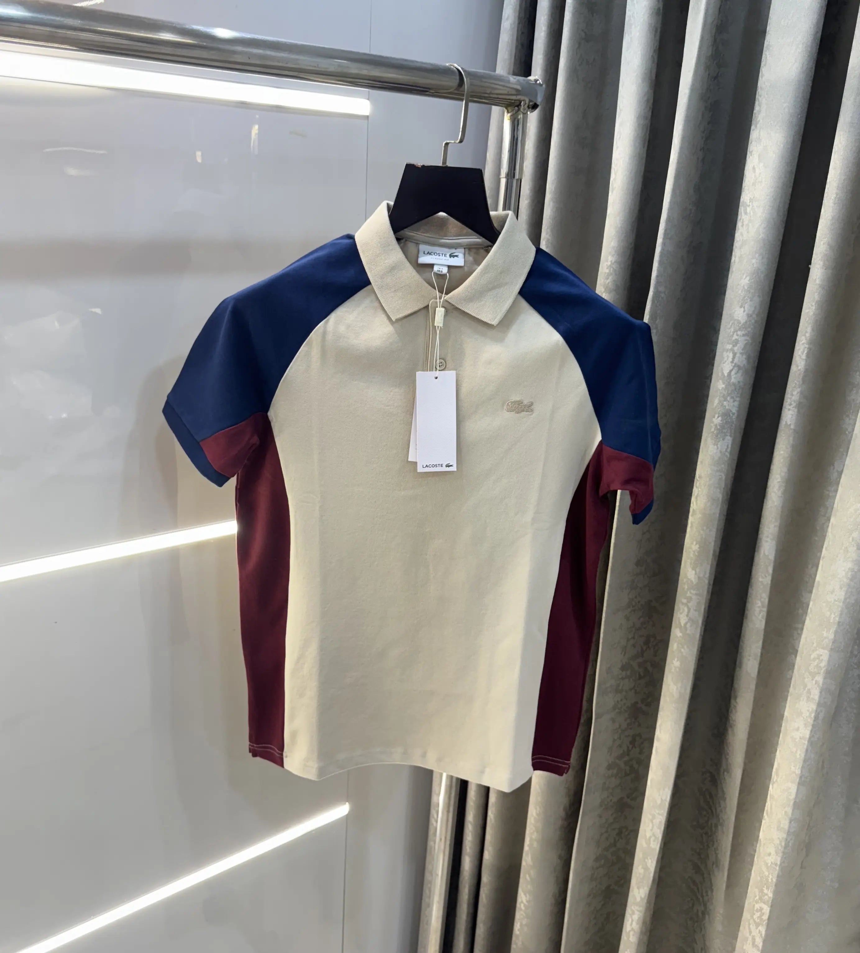 Lacost e Beige Classic Premium Polo T-Shirt