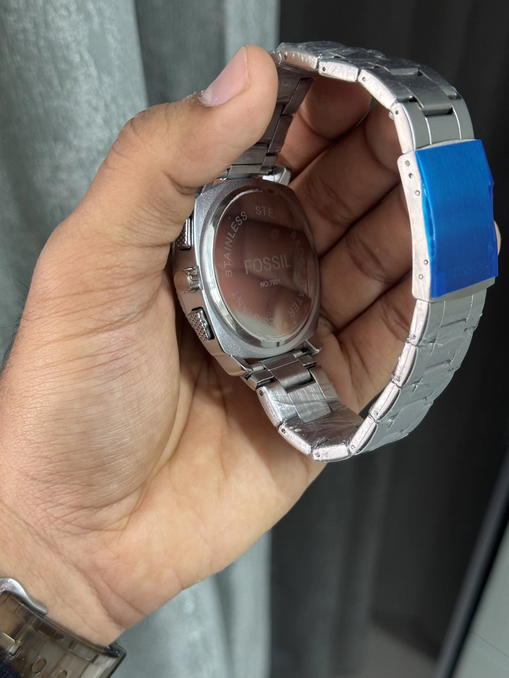 Fossi l Chronograph Silver Green Premium Shades
