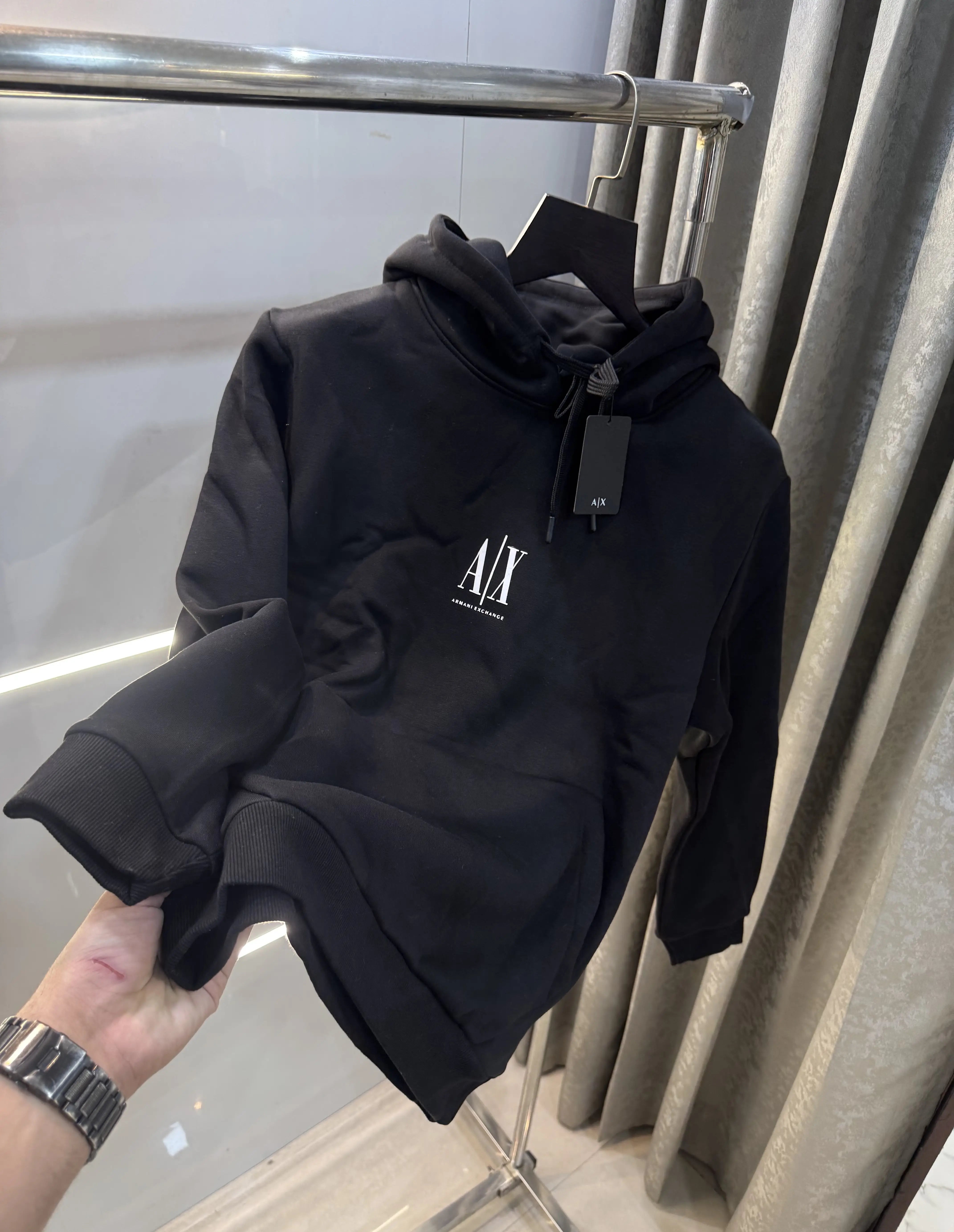 Arman i E_Xchange Black Classic Print Imported Hoodie Main image