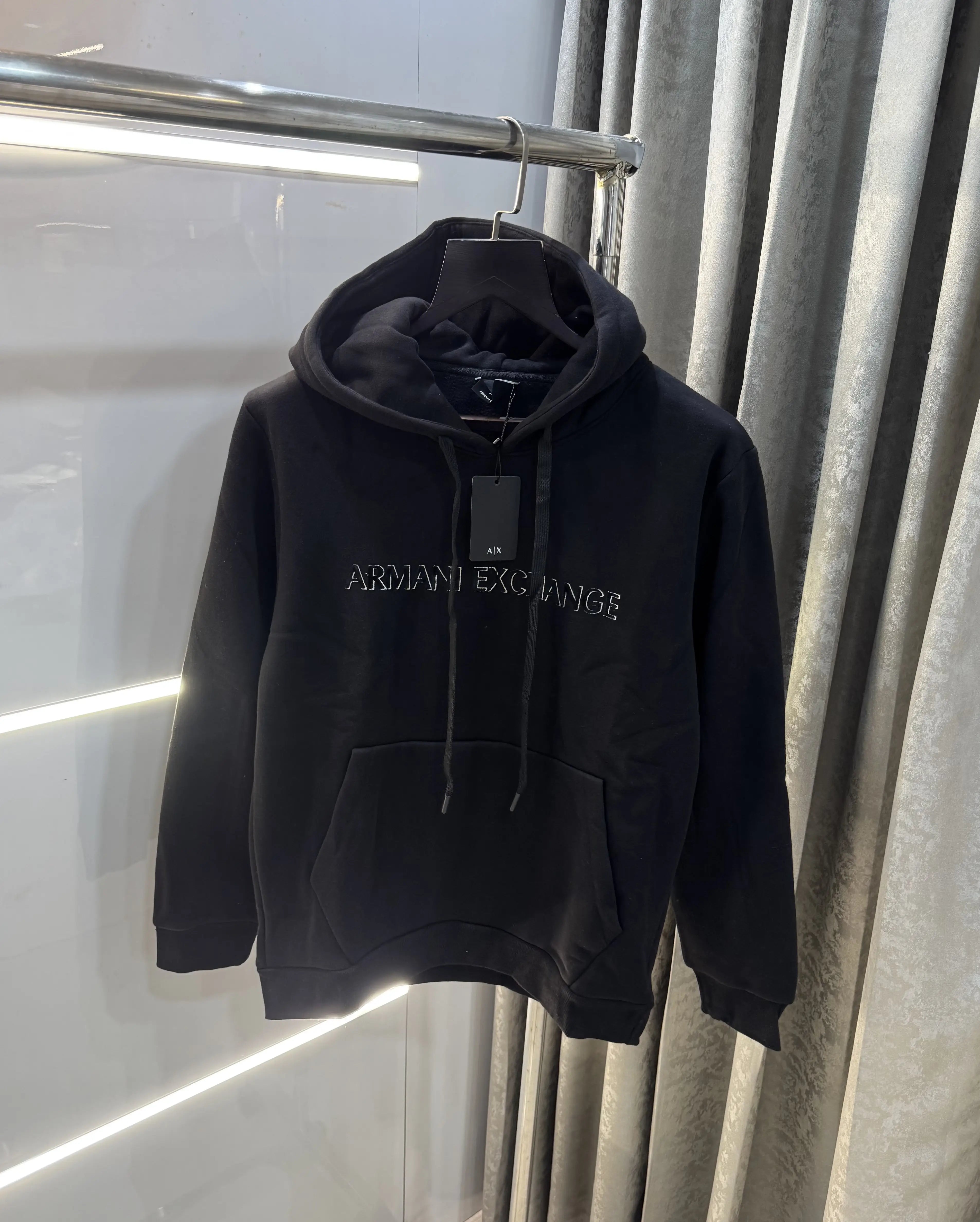 Arman i Exchange Black Logo Print Imported Hoodie Secondary image