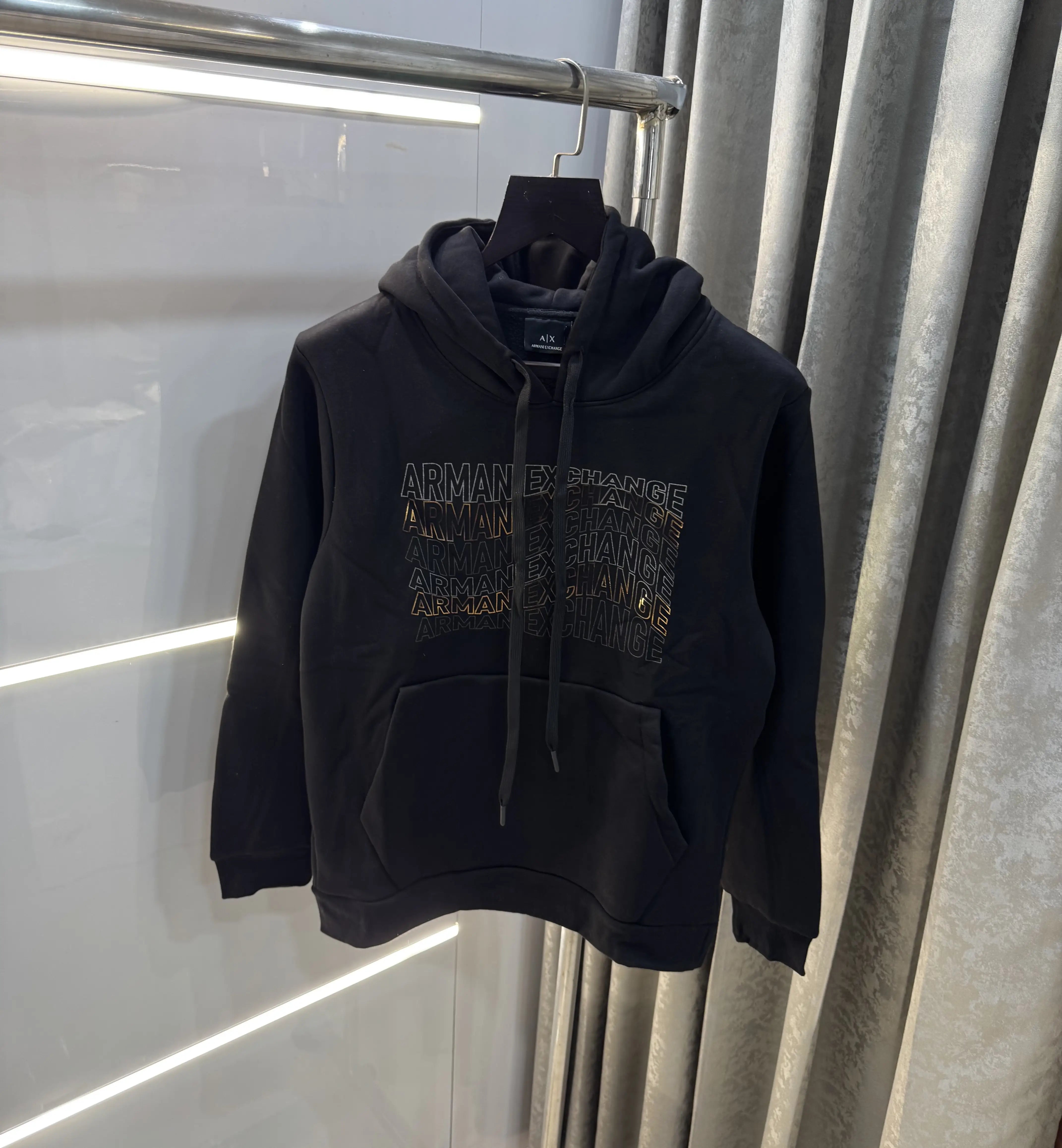 Arman i E....Xchange Black Logo Print Imported Hoodie Secondary image