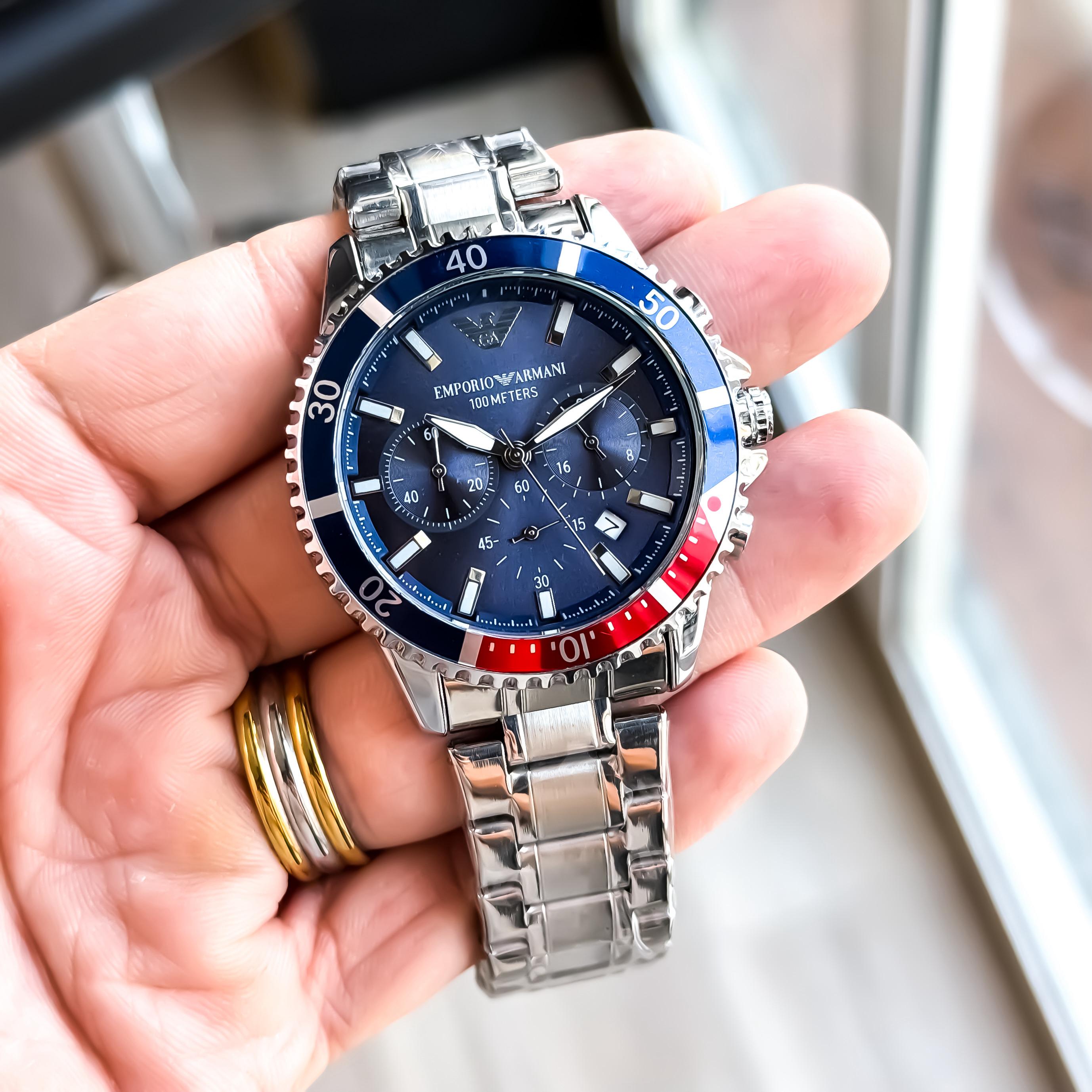 ARMANI_CRONOGRAPH_SILVER-BLUE Main image