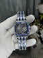 Cartie r Santos Diamond Silver Blue Premium Watch