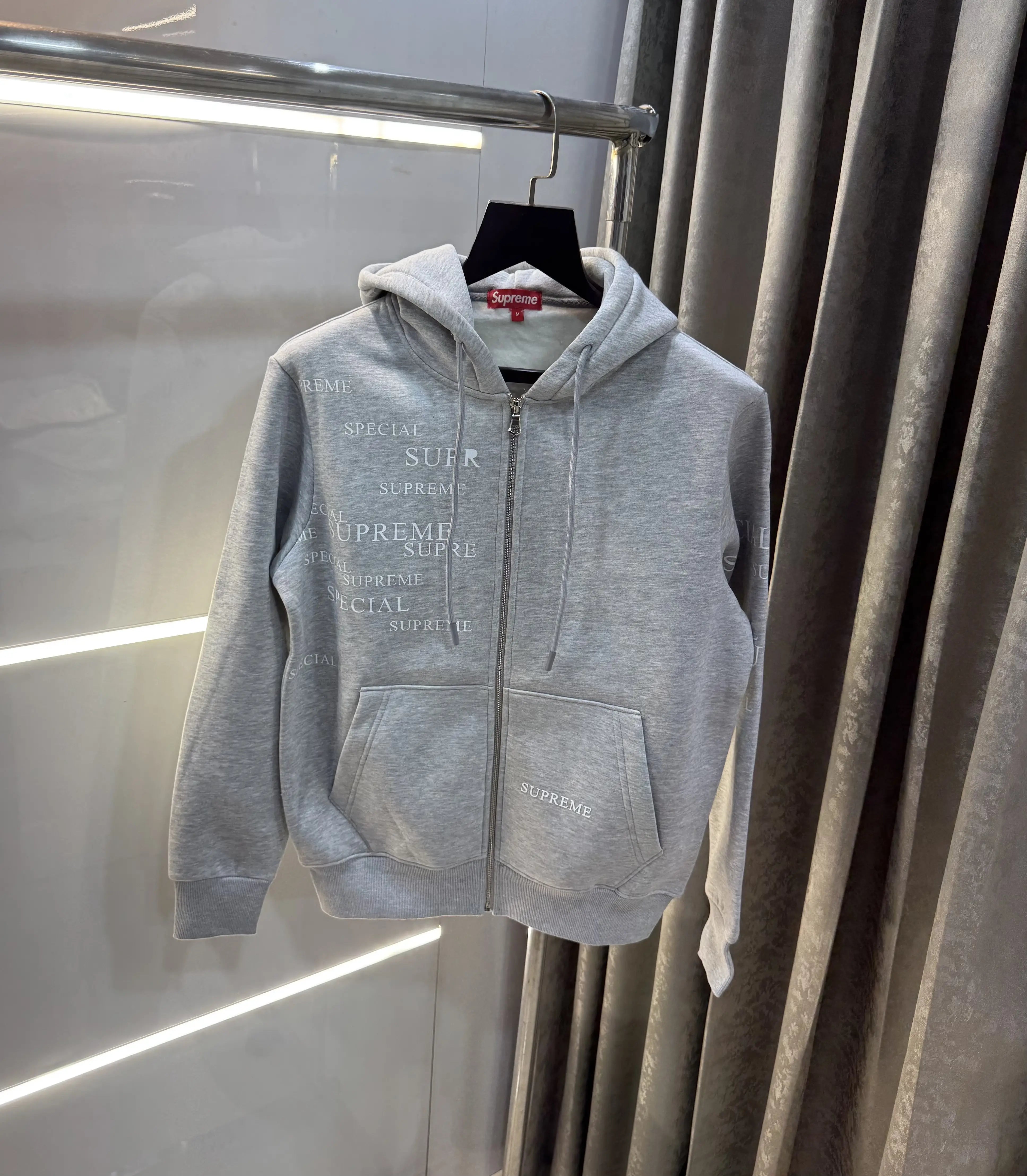 Suprem e Grey  Imported Zipper Jacket Secondary image