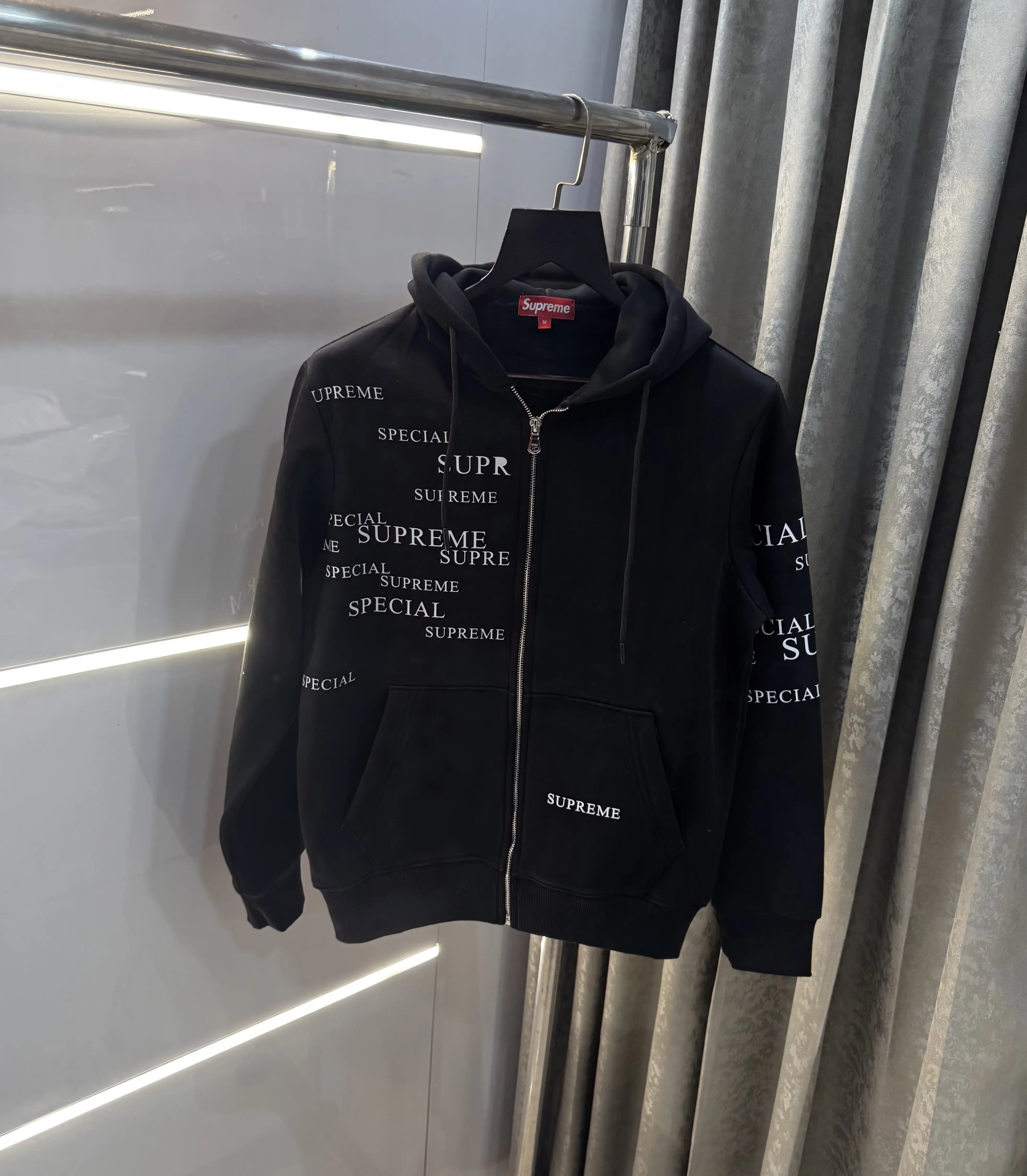 Suprem e Black  Imported Zipper Jacket Secondary image