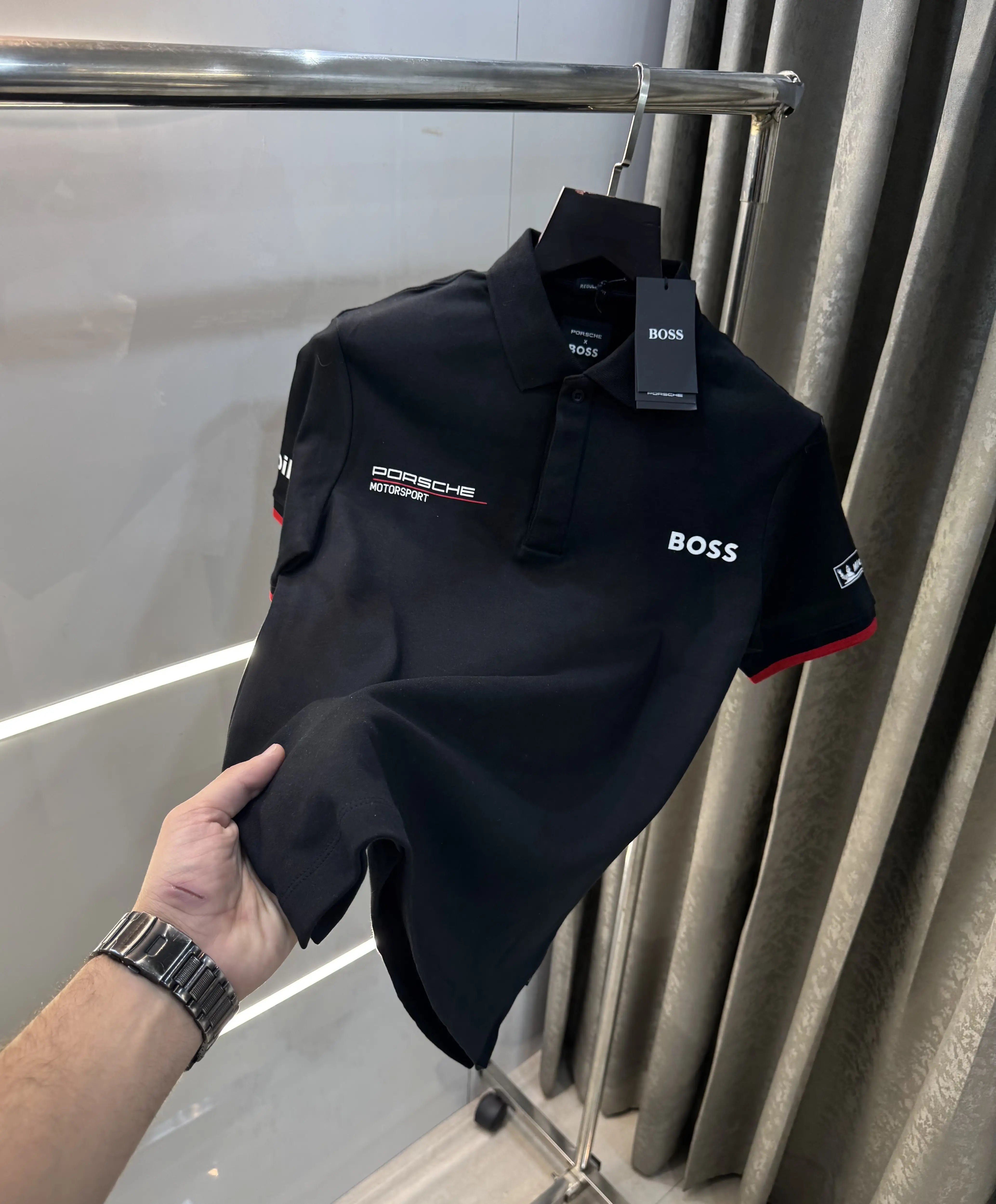 Hug o  Bos s  Black Porche Edition Premium Polo T-shirt Secondary image