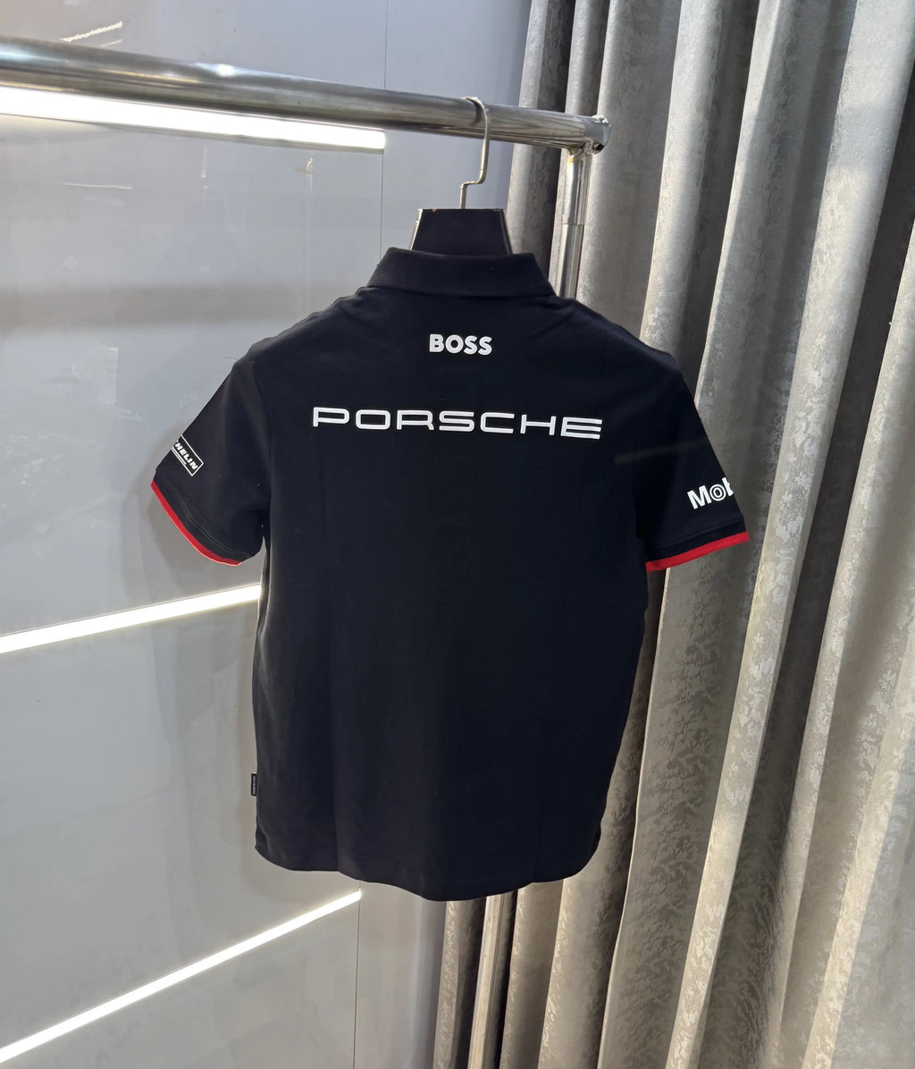 Hug o  Bos s  Black Porche Edition Premium Polo T-shirt