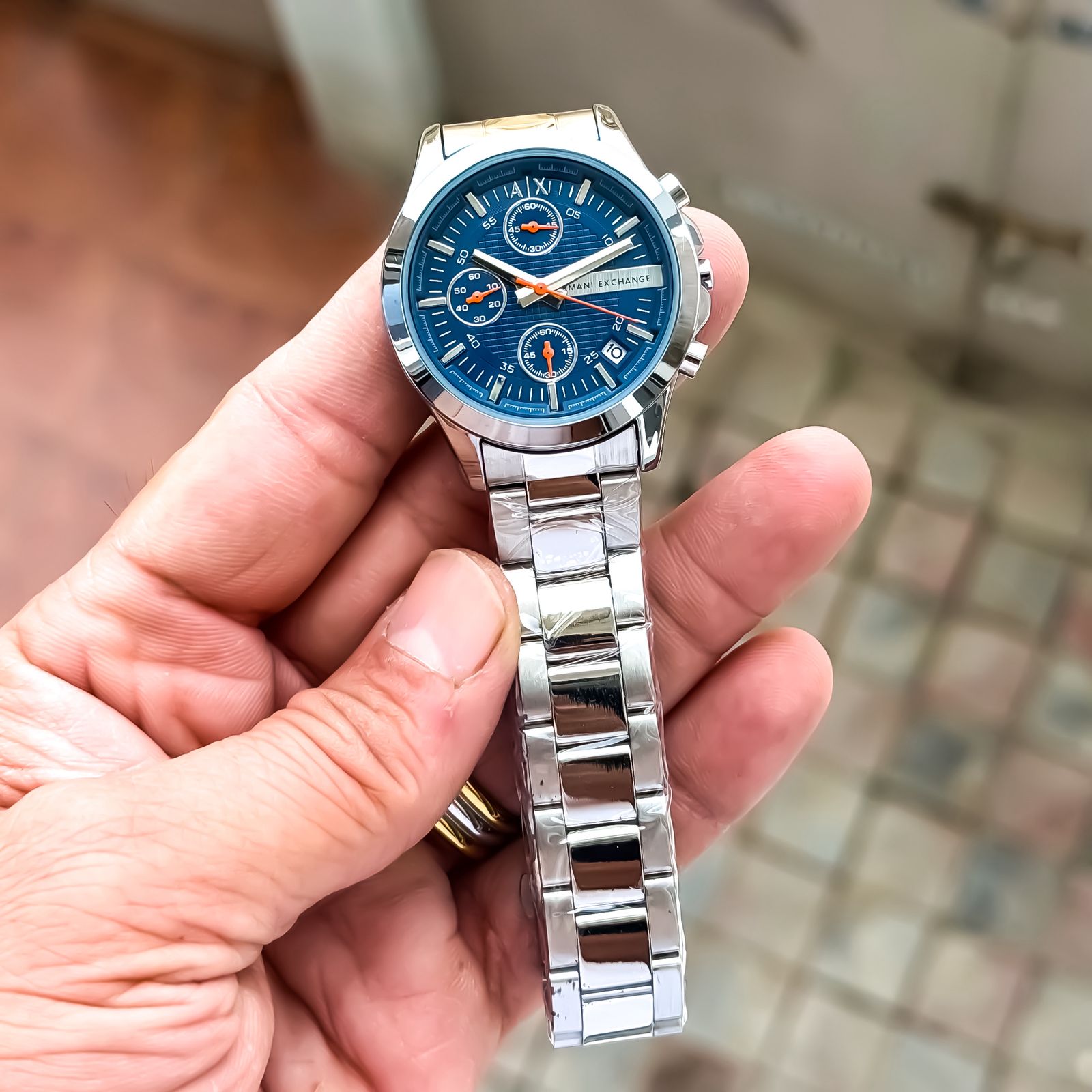 ARMANI_LADIES_SILVER-BLUE
