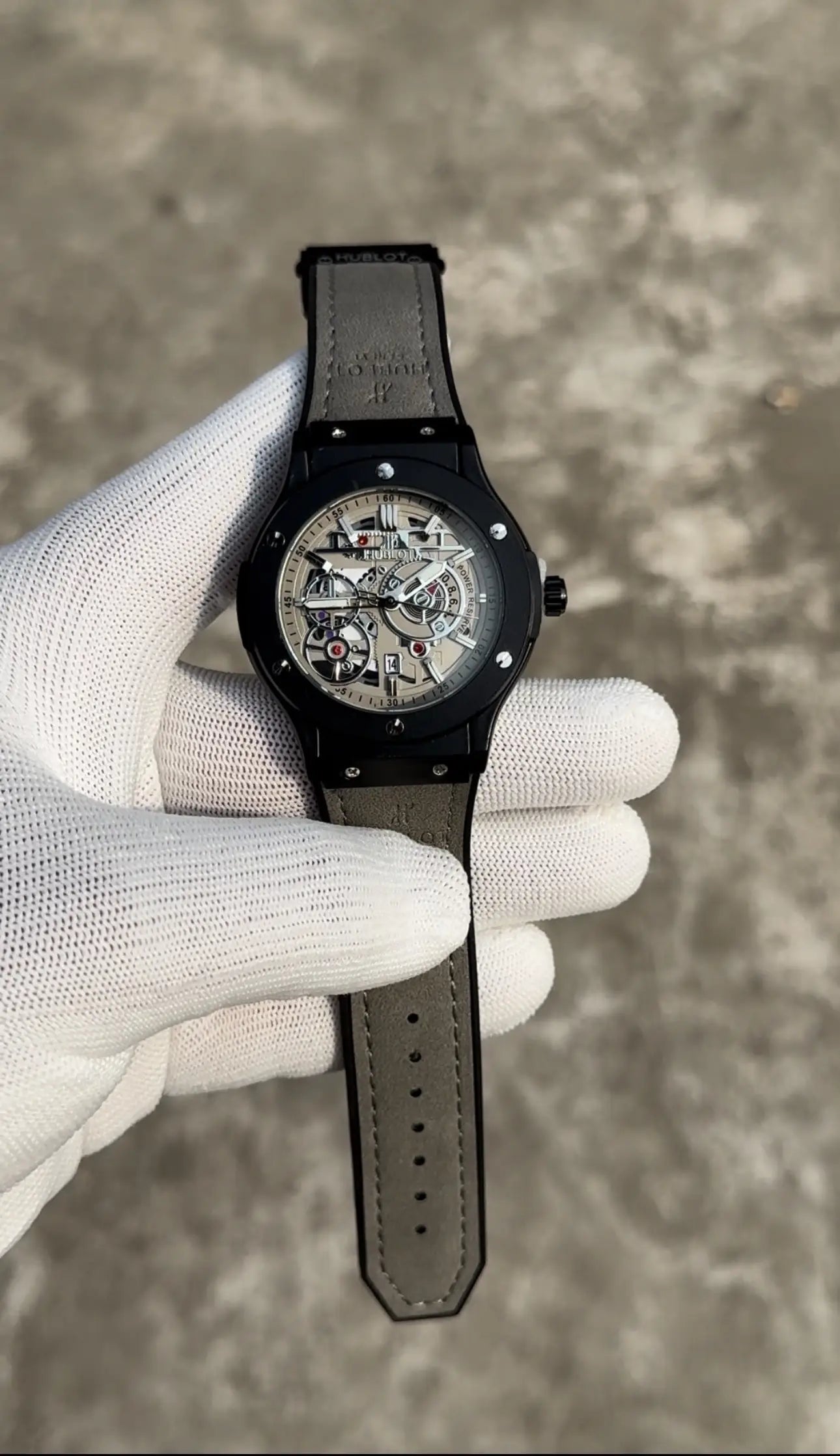 HUBLO.T BIG BANG GREY BLACK