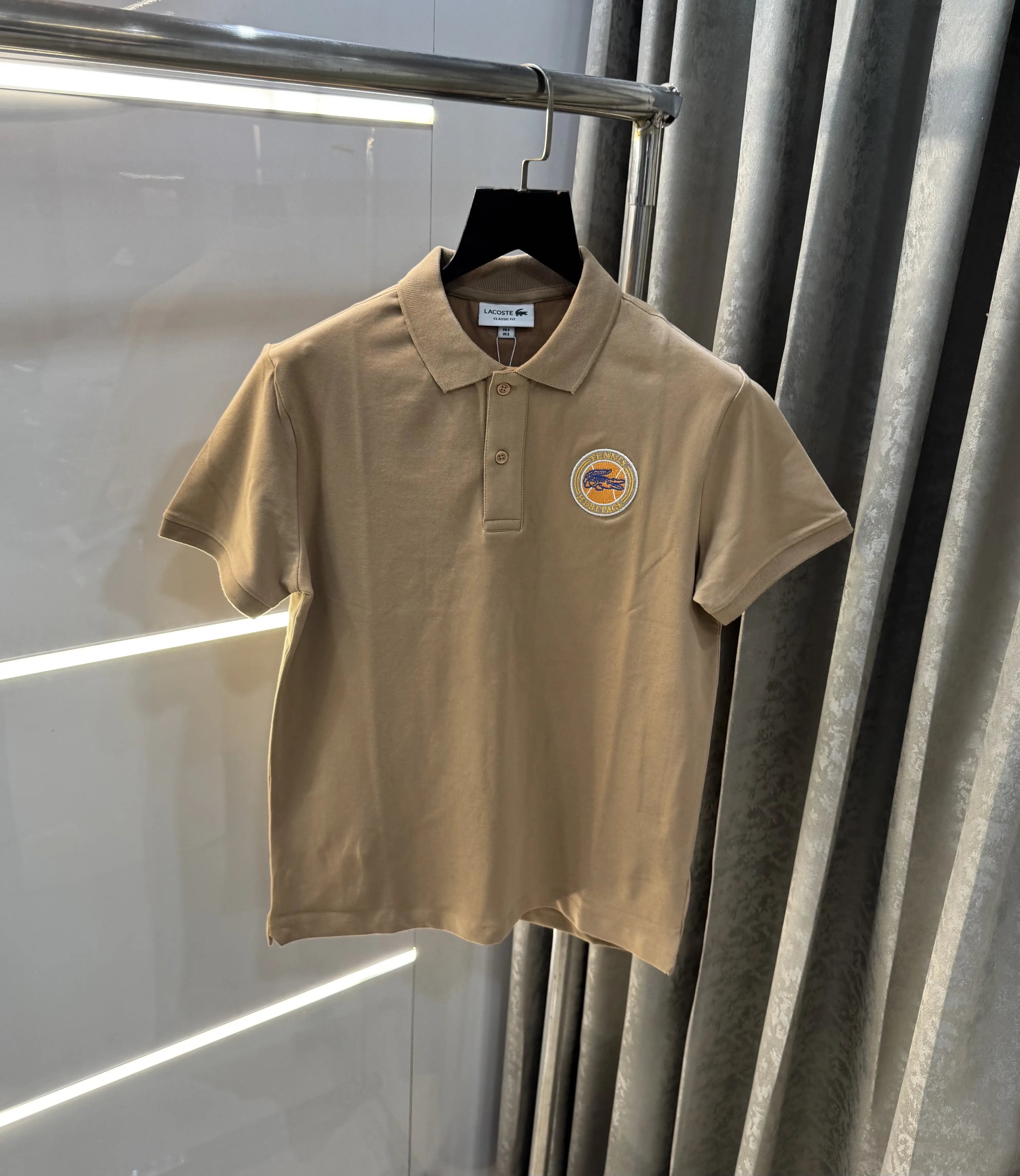 Lacost e Beige Logo Work Premium Polo T-Shirt Secondary image
