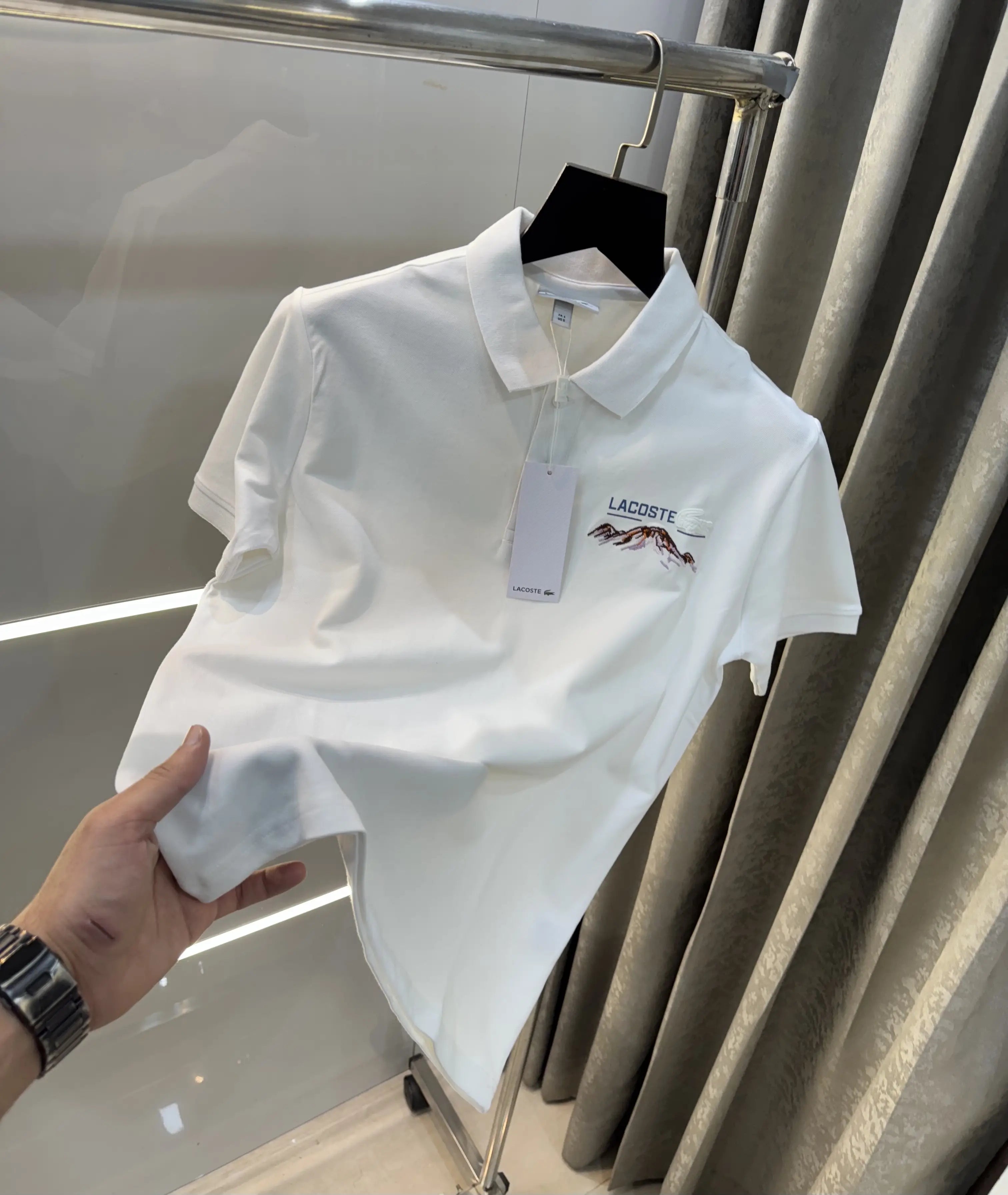 Lacost e White Logo Work Premium Polo T-Shirt Main image