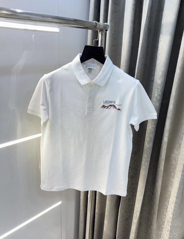 Lacost e White Logo Work Premium Polo T-Shirt