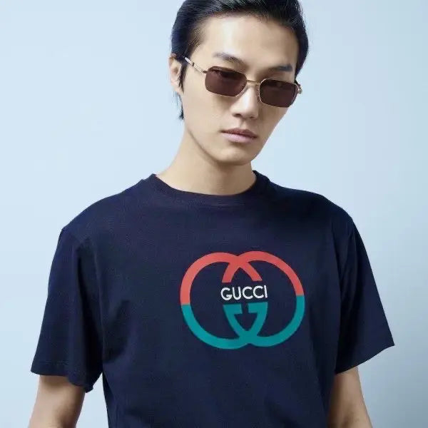 Gucc i Navy Blue Look Imported  T-Shirt