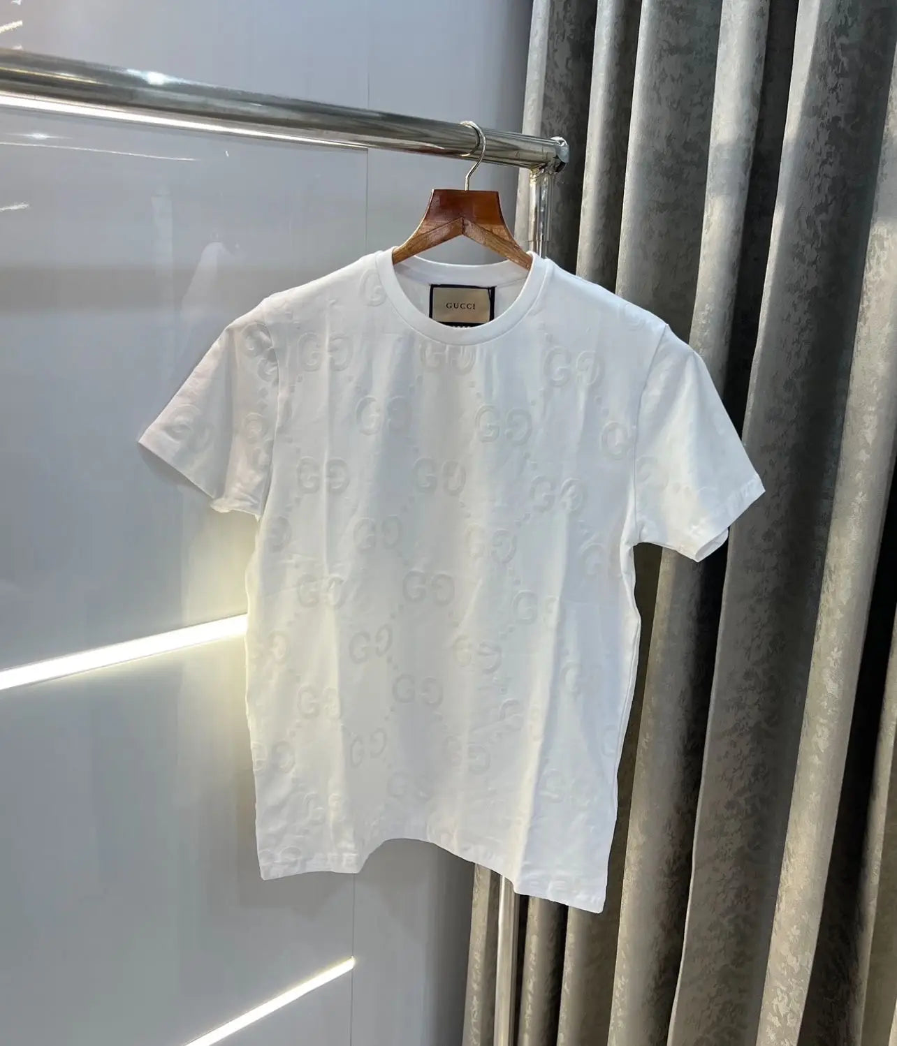 Gucc i White monogR4m Imported T-Shirt