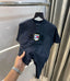 Tomm y Hilfiger Navy Blue  Printed Premium T-Shirt