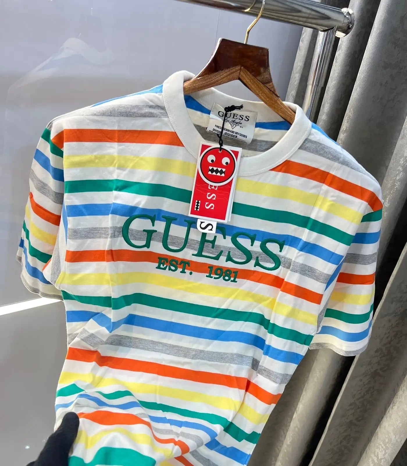 Gues s Printed orange Imported Oversized T-Shirt