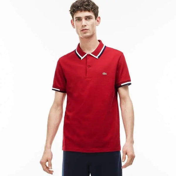 Lacost e Red Embroidery Logo Premium Polo T-Shirt