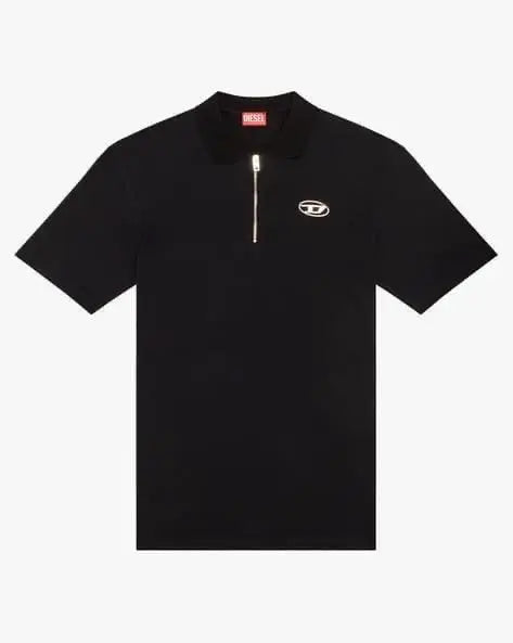 Diese l Black Logo Work Imported Polo T-Shirt