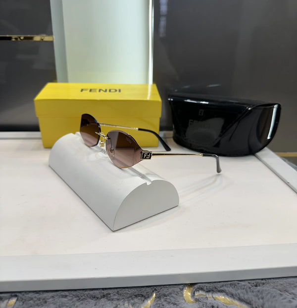 Fend i Designer Gold Brown Premium Shades 8865
