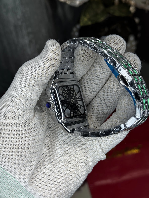 Cartie r Santos Diamond Silver Green Premium Watch