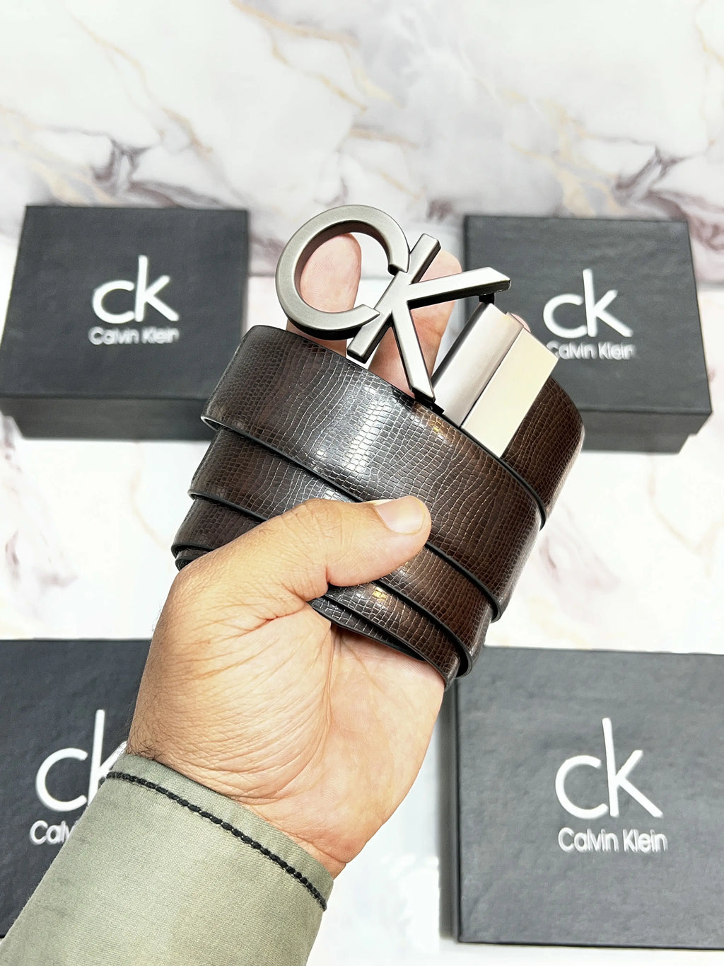 CK CALVIN_KLEIN IMP PREMIUM QUALITY REVERSIBLE BELTS WITH OG BO_X