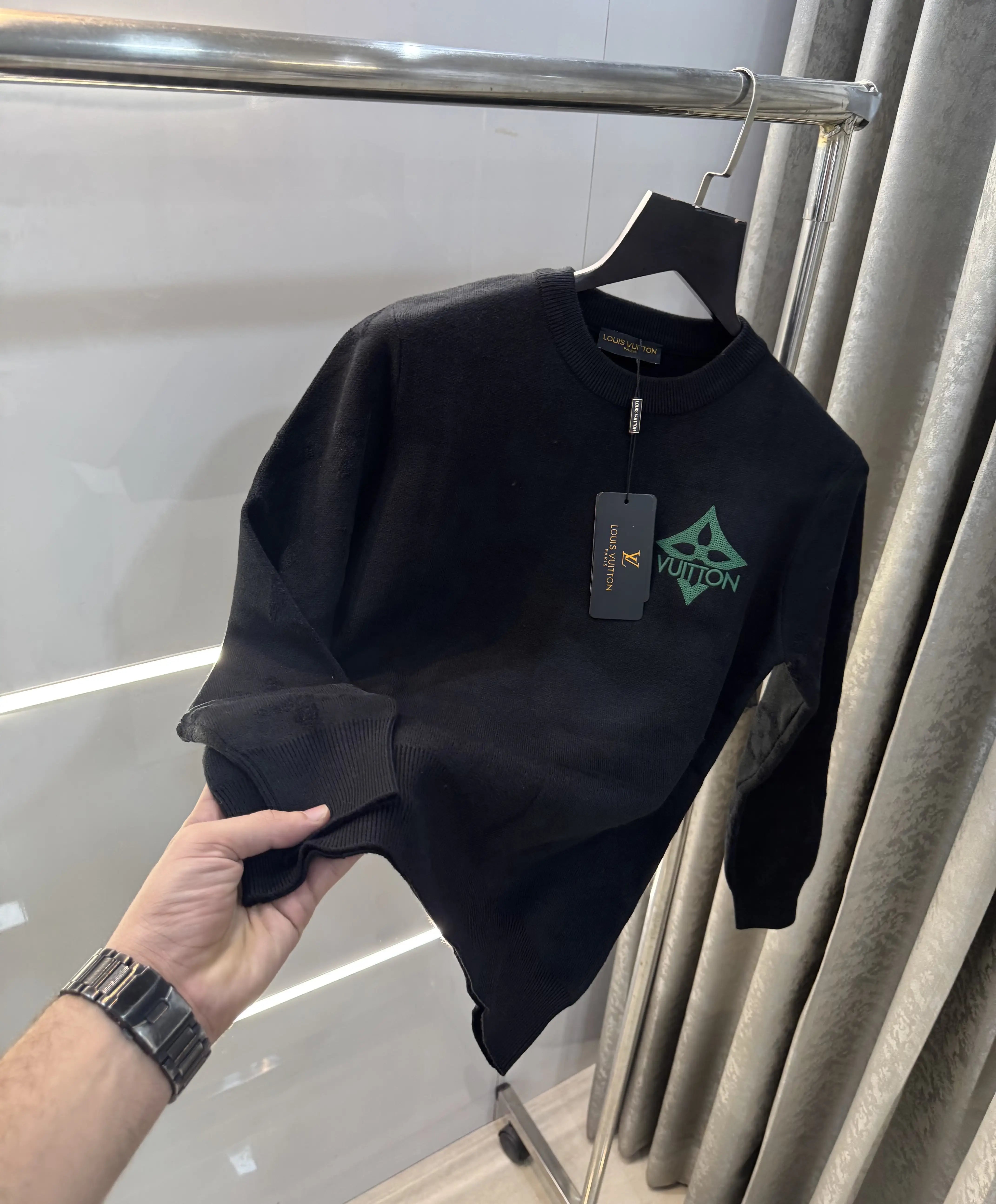Louis  Vuitton Black Imported Knitted Pull Over Main image