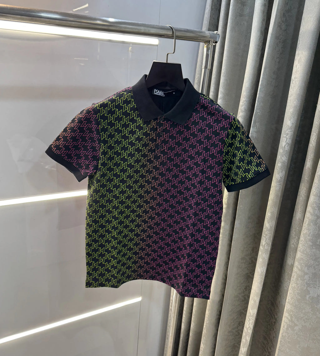 Karl Lagerfled Black Imported Polo T-Shirt