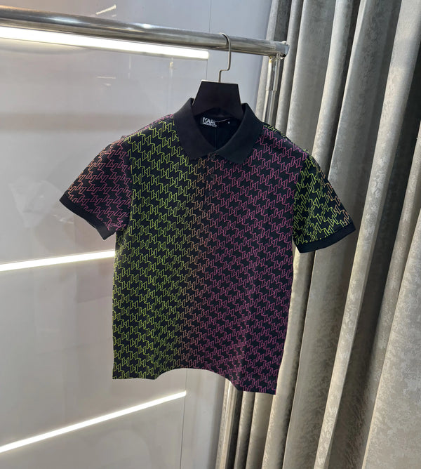 Karl Lagerfled Black Imported Polo T-Shirt