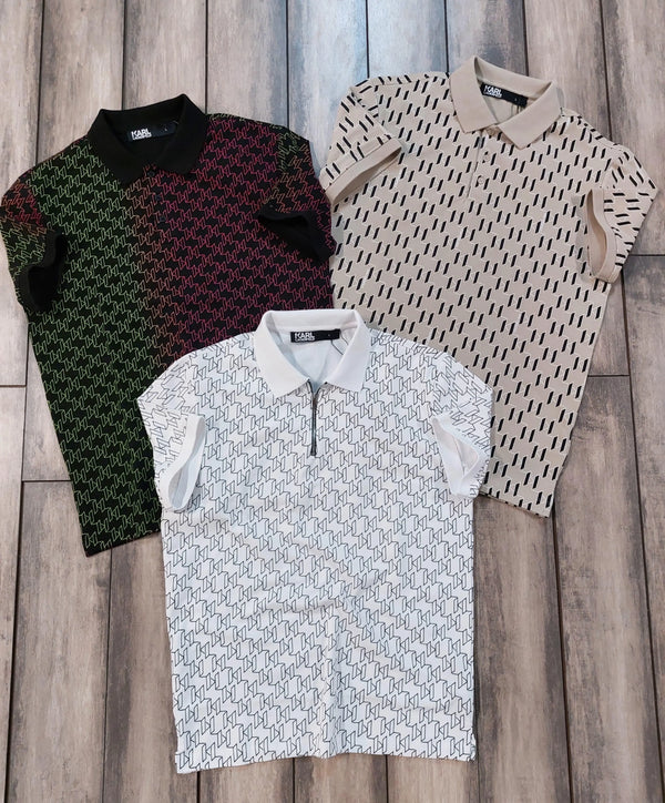 Karl Lagerfled White Imported Polo T-Shirt