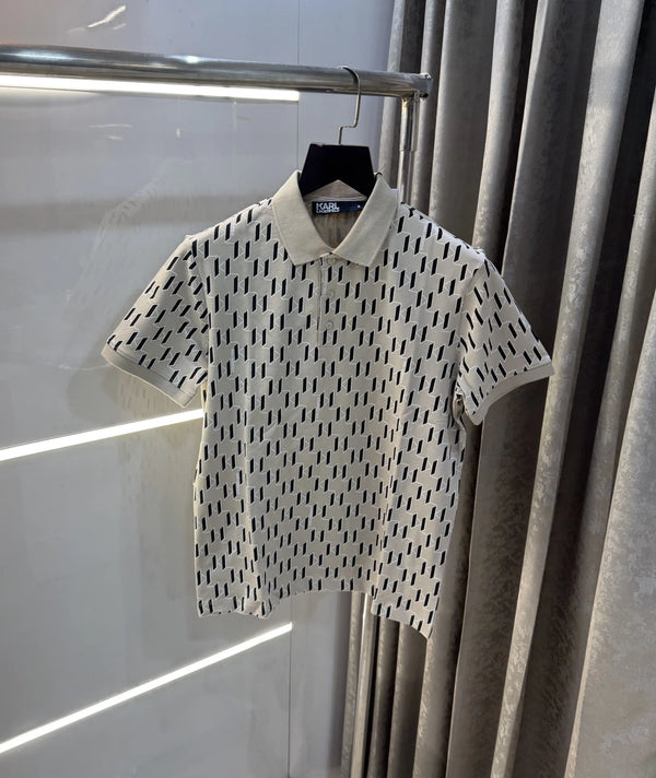 Karl Lagerfled Beige Imported Polo T-Shirt