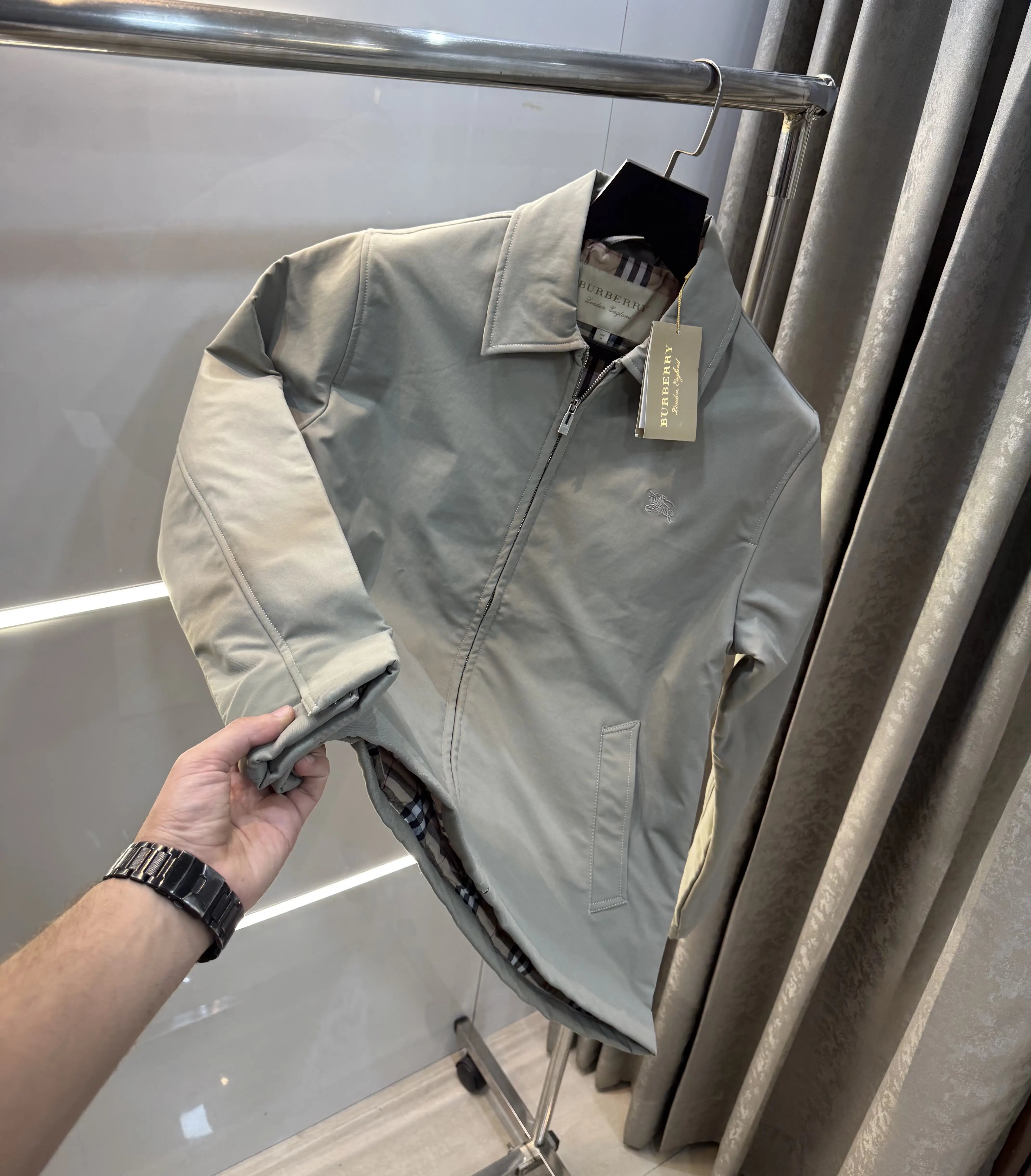 Burberr y Grey Importer Premium Bomber Jacket Main image