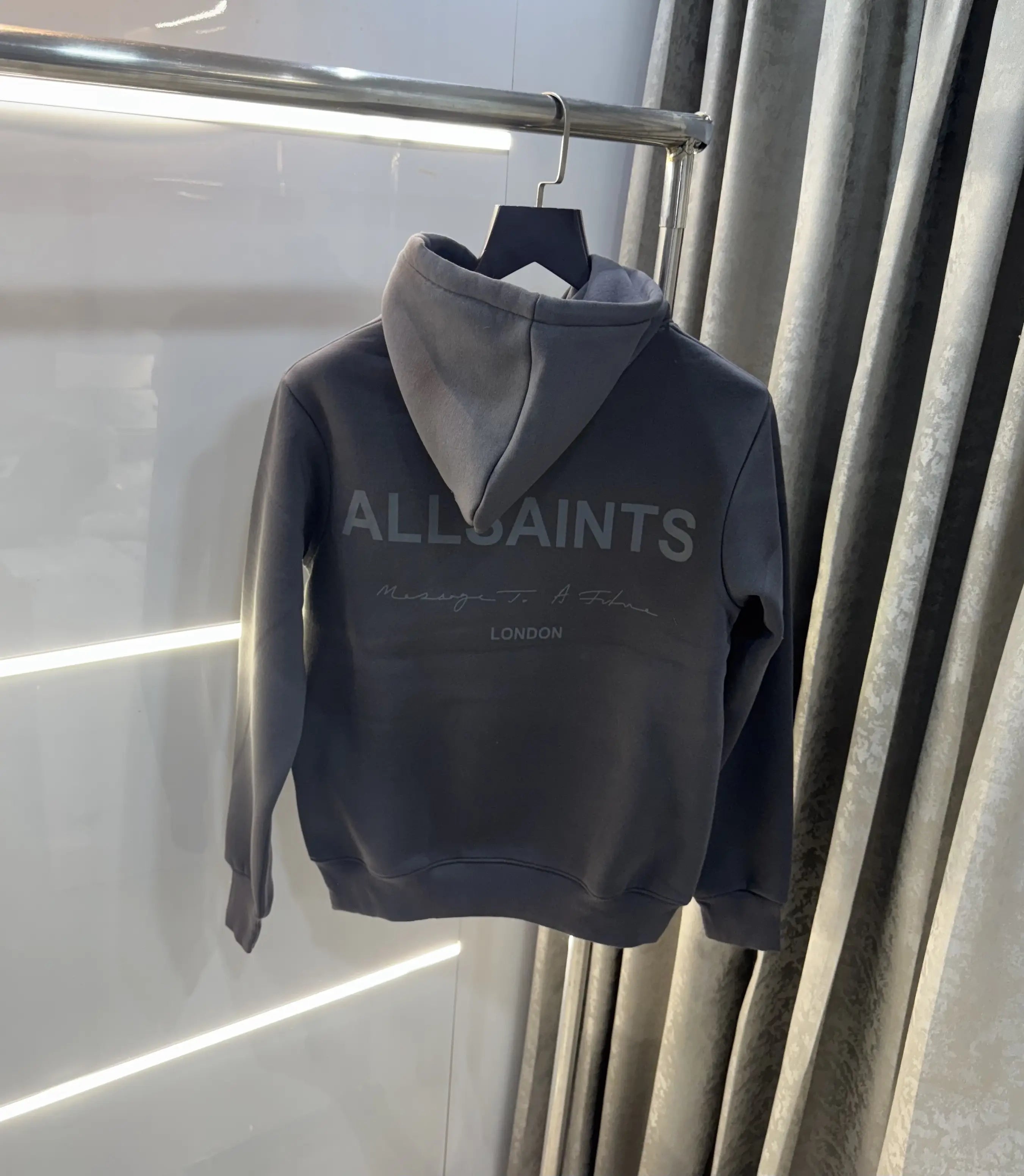 All Saints Dark Grey Back Print Imported Hoodie