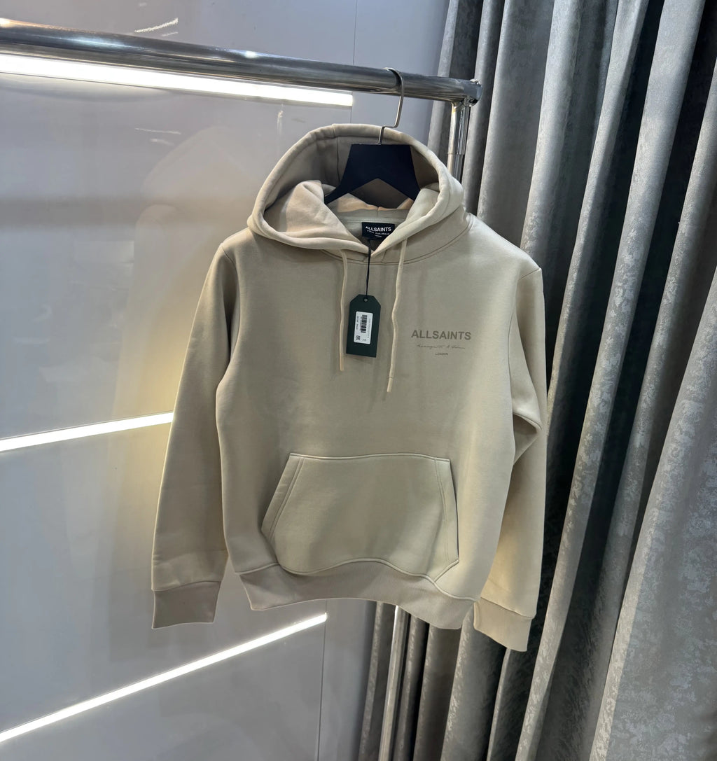 All Saints Beige Back Print Imported Hoodie