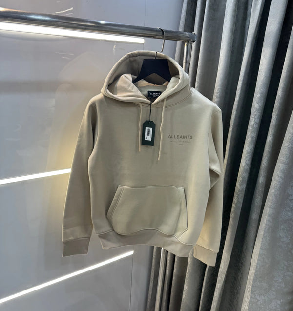 All Saints Beige Back Print Imported Hoodie