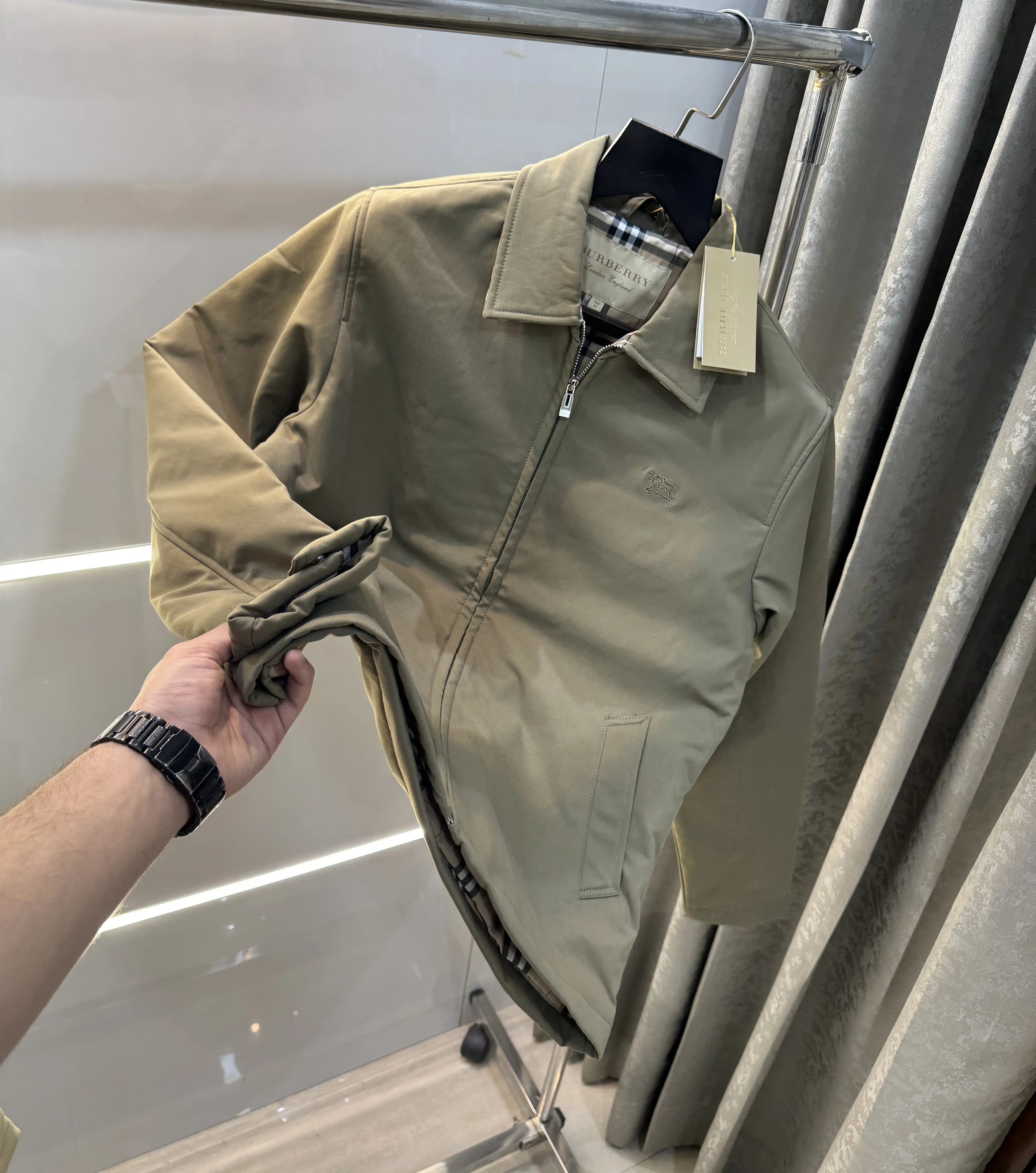 Burberr y Brown Imported Premium Bomber Jacket Main image