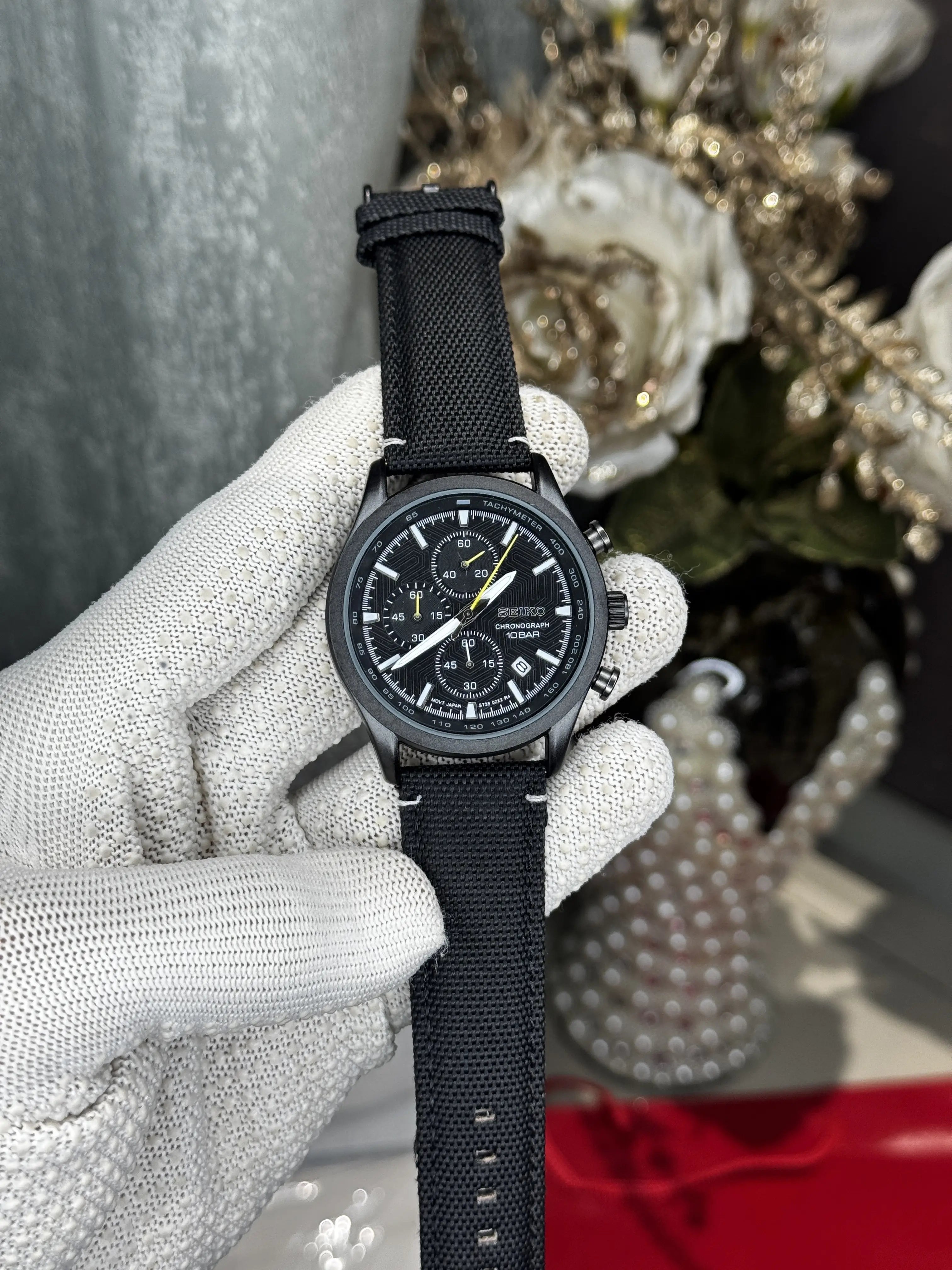 Seiko Chronograph All Black Premium Watch