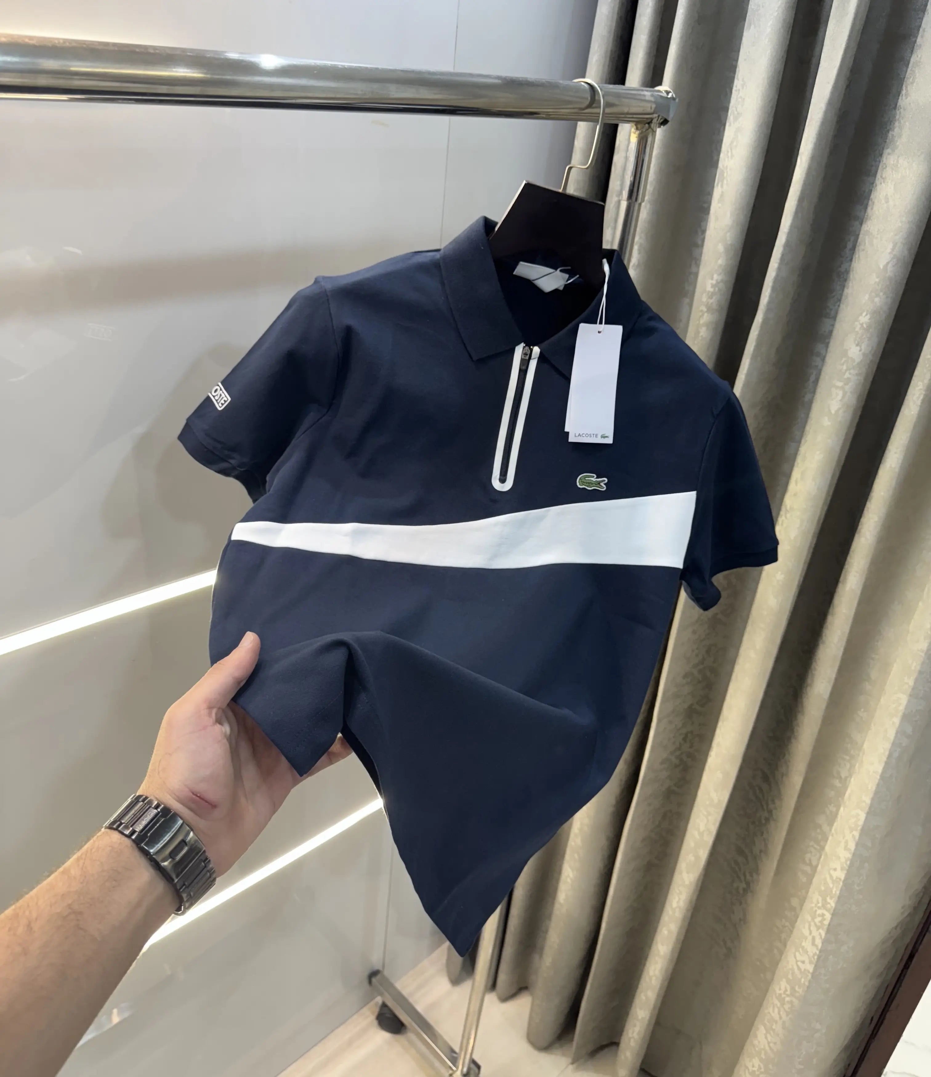 Lacost e Navy Blue Premium Polo T-Shirt