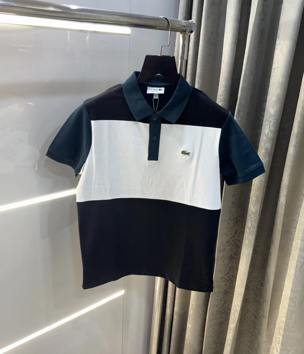 Lacost e White Navy Premium Polo T-Shirt