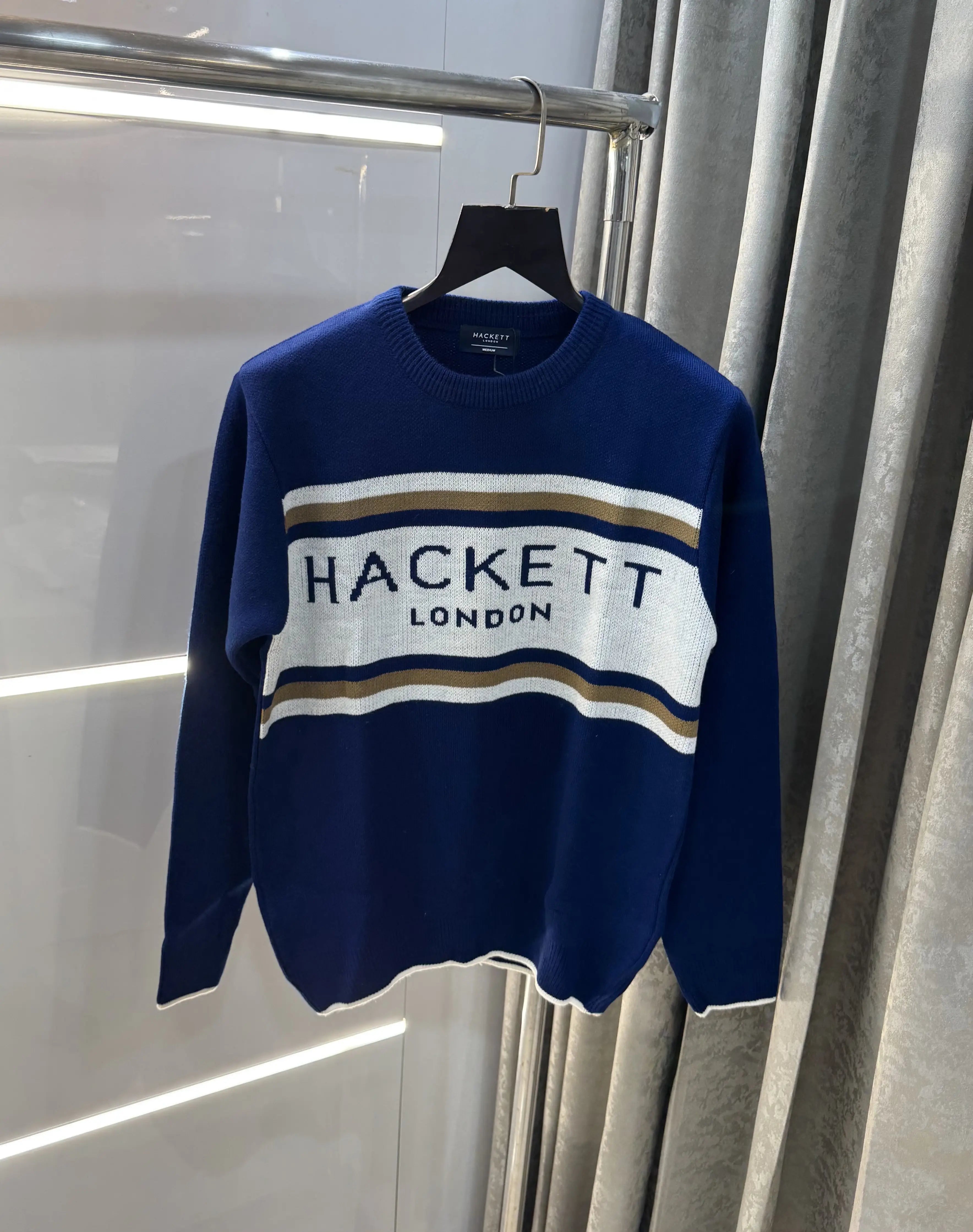 Hacket London Blue Imported Knitted Pull Over Secondary image