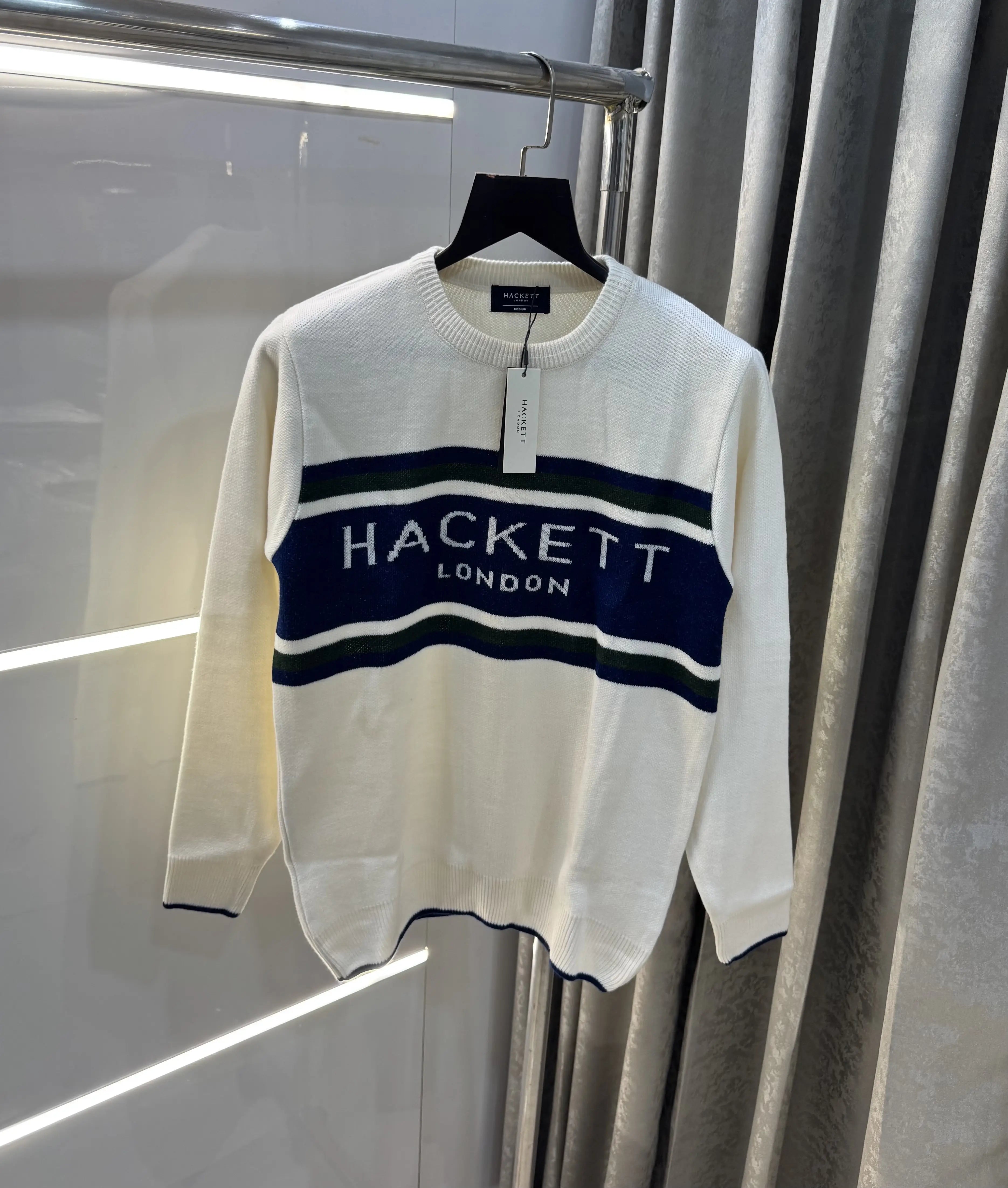 Hacket London White Imported Knitted Pull Over Main image