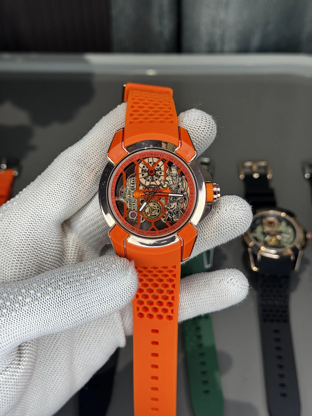 Jacob&Co. ram. Copper Orange Quartz Watch