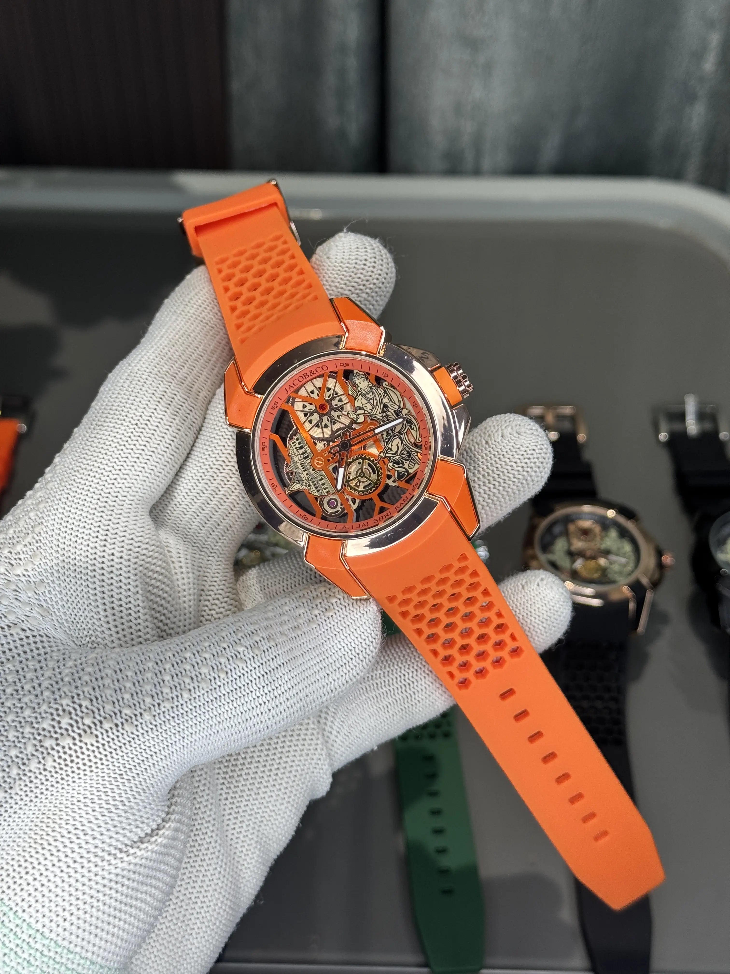 Jacob&Co. ram. Copper Orange Quartz Watch