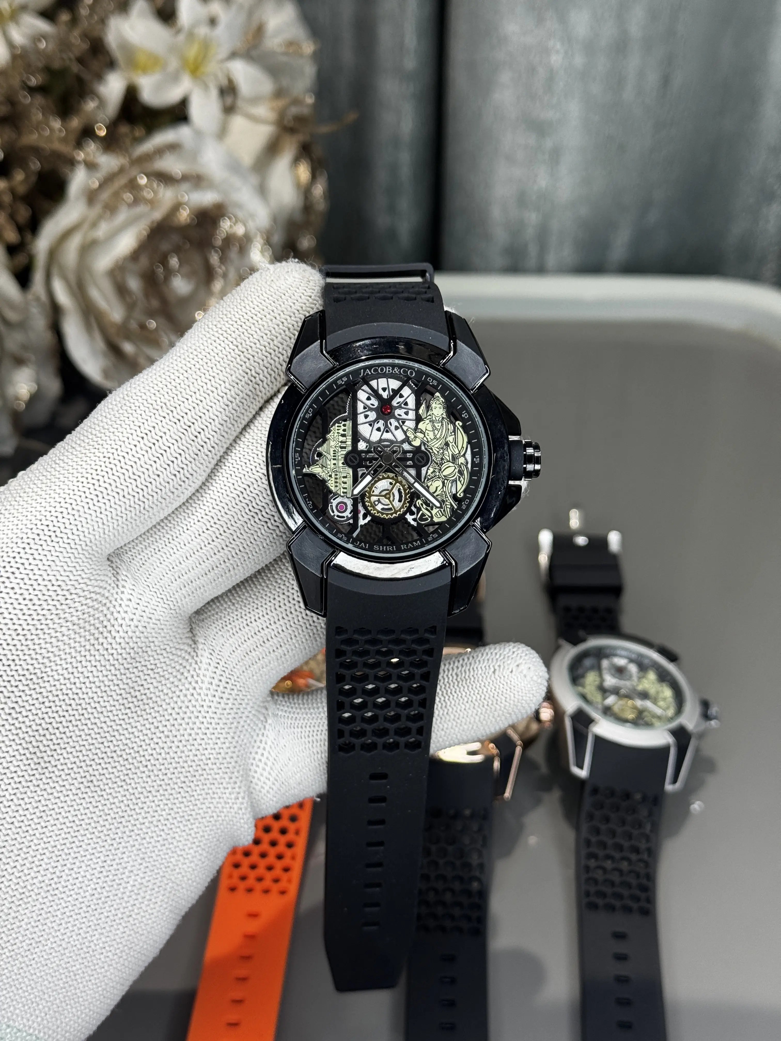 Jacob&Co. Ram. All Black Quartz Watch